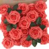 N&T NIETING Artificial Flowers, 25Pcs Fake Flowers Roses Perfect for DIY Wedding Bouquets Centerpieces Bridal Shower Party Home Flower Arrangement Decorations, Rainbow Color