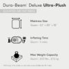 75885765f708f00a Intex 64447ED Dura-Beam Deluxe Ultra Plush Air Mattress with Headboard: Fiber-Tech – Queen Size – Built-in Electric Pump – 18in Bed Height – 600lb Weight Capacity