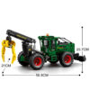 1741PCS RC Timber Building Blocks Farm Tractor Technology Electronic Remote Control Car Bricks Model Kids Toys Idea Gift