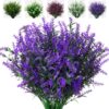 758df70866bd8a03 Artificial Plants Flowers Grass Shrubs 8 Pack No Fade Faux Plastic Flowers Outdoor for Farmhouse Garden Porch Patio Indoor Wedding Decoration Greenery Fake Plants uv Resistant