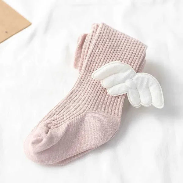 759650f29a6474b7 Socks & Hosiery New Fashion Angel Wings Kids Stockings For Girls Autumn Spring Soft Cotton Baby Tights Knitted Toddler Children Pantyhose