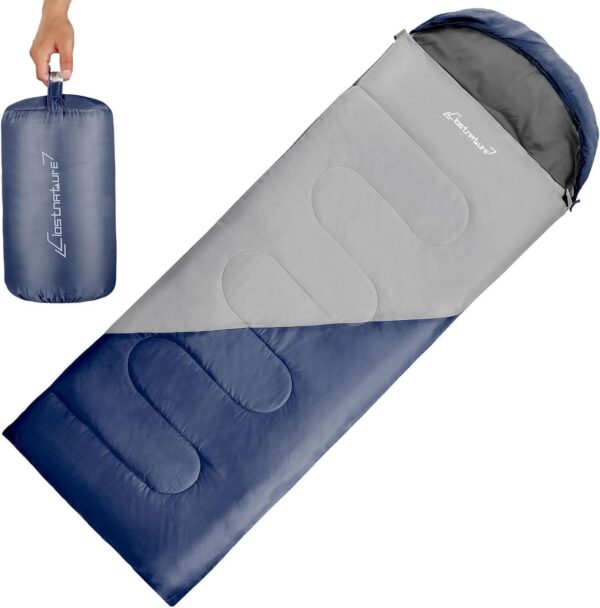 Clostnature Leichter Schlafsack für Camping – Outdoor Lässiger Deckenschlafsäcke mit Kleines Packmaß für Erwachsene, Damen, Herren, Wandern, Sport, Bergsteigen(Links Reißverschluss)