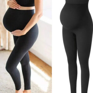 759a42c7a860d51b Elastic High Waist Legg Skinny Maternity Clothes For pregnant Women Belly Support Knitted Leggins Body Shaper Trousers