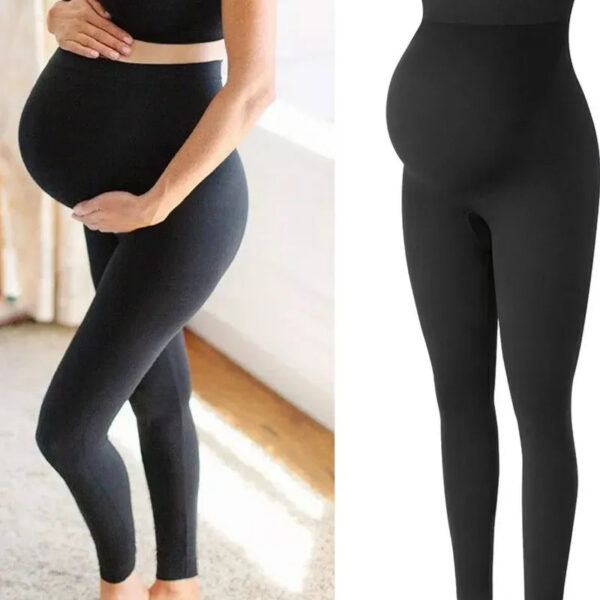 759a42c7a860d51b Elastic High Waist Legg Skinny Maternity Clothes For pregnant Women Belly Support Knitted Leggins Body Shaper Trousers