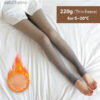 Hosiery Christmas Winter Warm Tight Women's Wool High Waist Hot Socks Insulated False Transparent Pantyhose Z230810