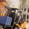 1/64 2.4G RC Mini Alloy Forklift With Trailer Desktop Game Full-scale APP Remote Control Engineering Lift Truck Kids Toys Gifts