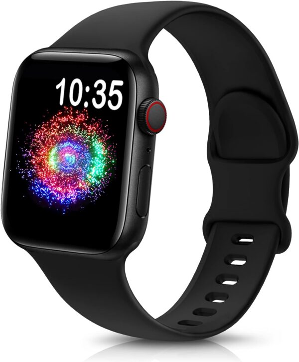 75a9f5420d00d891 TreasureMax Sport Band Compatible with Apple Watch Bands 38mm 40mm 41mm 42mm 44mm 45mm 49mm,Soft Silicone Strap Compatible for Apple Watch Series 9 Ultra 8 7 6 5 4 3 2 1 SE Men Women Grey 38/40/41MM
