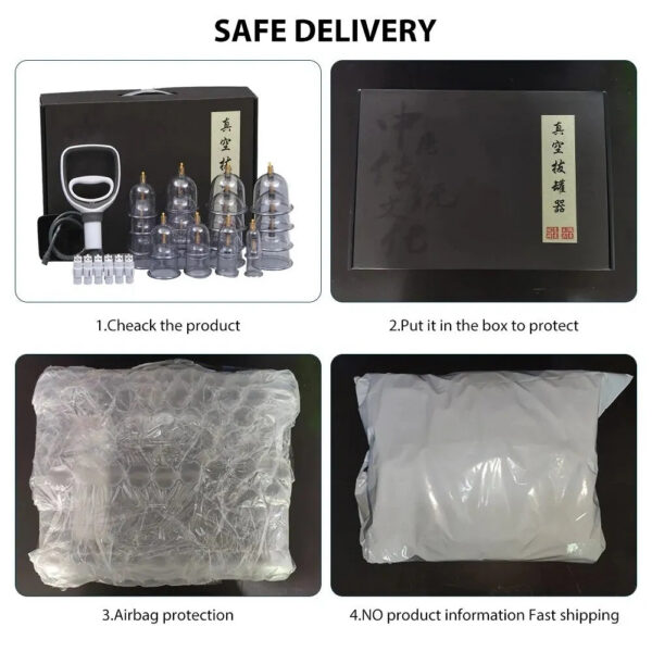 75aab74c3f9b9d5c Cupping Therapy Set Vacuum Cupping Set Suction Cups Massage Chinese Medicine Anti Cellulite Physiotherapy Jars For Body Massager