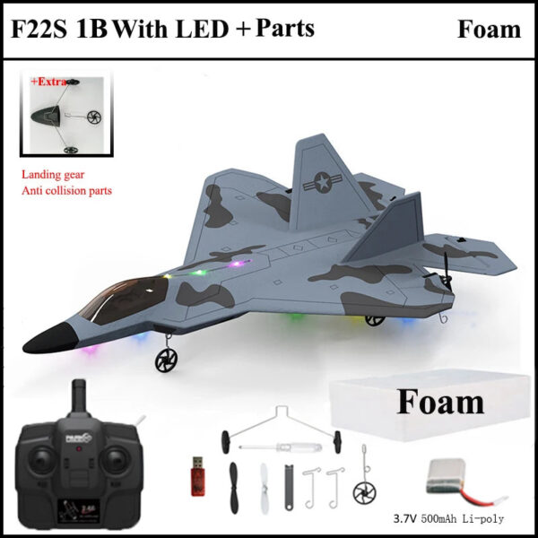 75abfb5590db469e 2024 New F22S 2.4G 4CH 3D6G RC Airplane Raptor F22 Warplane WLtoys A180 Upgrade Version LED Light With Gyroscope Out Door Toys