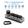 75be5712ec393e9a ropad ro Mechanical Keyboard RGB Mini Gaming Custom Programming Knob Keypads Red Switch 3 Keys For Photoshop