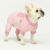 75f1f7cc71ed8664 Fuzzy Dog Pajamas, Winter Dog Clothes for Small Dogs Girl, Pet Onesie with Feet, Cat Outfit, Heather Pink, Large