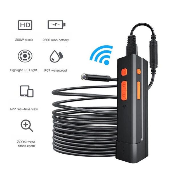 Wireless Endoscope 1080P Single & Dual Lens WiFi Borescope Inspection Waterproof Snake Pipe Camera For Android IOS