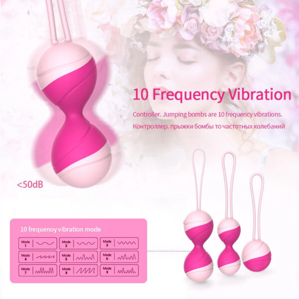 760a689526eb6efa Kegel Balls Vibrating Egg Sex Toys for Woman Wireless Remote Vaginal Tighten Exercise 10 Speed Vbrator Adult Sex Toys for Woman