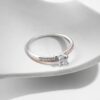7613bd6d31503d22 MODIAN 925 Sterling Silver Classic Wedding Elegant Ring Rose Gold Color Line Unique Metallic Contrast Design Jewelry For Women