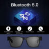 761dd083518a18d4 KUMI Meta V1 Smart Glasses Polarized Sunglasses Bluetooth glasses IPX4 Waterproof Open Ear Headphones Bluetooth Phone Call