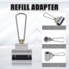 RULLINE Backpacking Fuel Transfer Device Gas Canister Refill Adapter, Portable Outdoor Gas Saver, Camping Canister Vent Valve