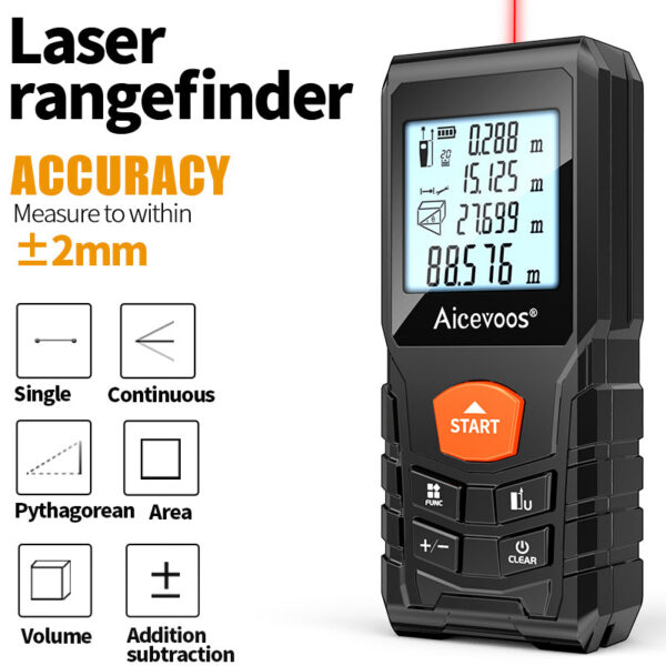 Aicevoos Digital Rangefinder 50M 70M 100M 120M Distance Meter Trena Laser Tape Measure Roulette Range Finder
