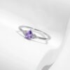 762ec2e348d6c90f MODIAN 925 Sterling Silver Water Drop Cocktail Ring Classic Prong Purple Cubic Zirconia Rings For Women Female Fine Jewelry