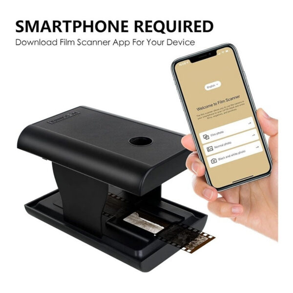 76313a9357844b24 Mobile Film Scanner, 35Mm Slide And Negative Scanner With LED Backlight For Oldfilm To JPG, Support Editing