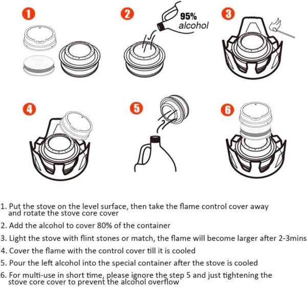 7633fe1b5c81432d JIAHEY Mini Spirit Burner Windshield Alcohol Camping Stove Alloy Brass Lightweight Adjustable Temperature Alcohol Stove for Backpacking Hiking Outdoor, BBQ Cooking Picnic