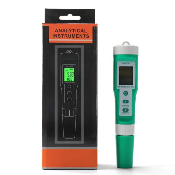 Yieryi TDS EC PH Saity Meter ORP H2 S.G TEMP Water Quality Monitor Solution Fertilizer Resistivity Tester for Pools,Aquariums