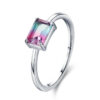 76481b9e1f94cc74 Modian Fashion Cocktail Color Ring Pure 925 Sterling Silver 6 Shape Geometric Tourmaline Finger Rings for Women Fine Jewelry