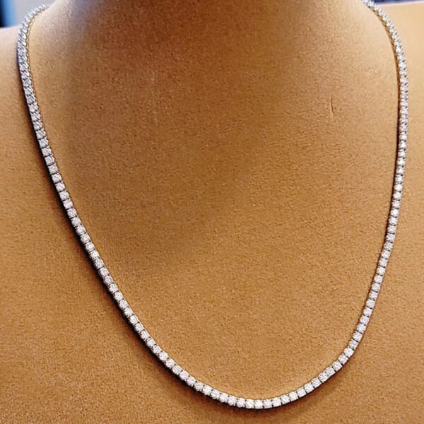 766b5c1df190538c Tennis necklace white Gold Filled Round cut 2/.2.5/3mm zircon Cz Hiphop Party wedding Pendants for women Bridal Jewelry