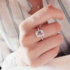 Emerald Cut 2ct Diamond Cz Ring Sterling Sier Promise Engagement Wedding Band Rings for Women Gemstones Party Jewelry Gift
