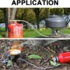 Camping Nozzle Bottle Convert Adapter Connector Stove Connector for Camping Gas Butane Canister to Screw Gas Cartridge Gas Canisters for Camping Stove （Long Tube)