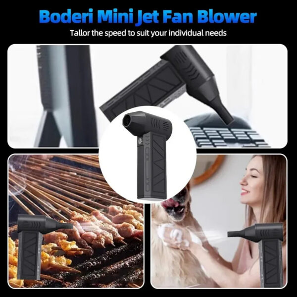 130000RPM Mini Jet Fan Electric Air Duster Adjustable wind speed Turbo Violent Blower Rechargeable with Light Car Cleaning