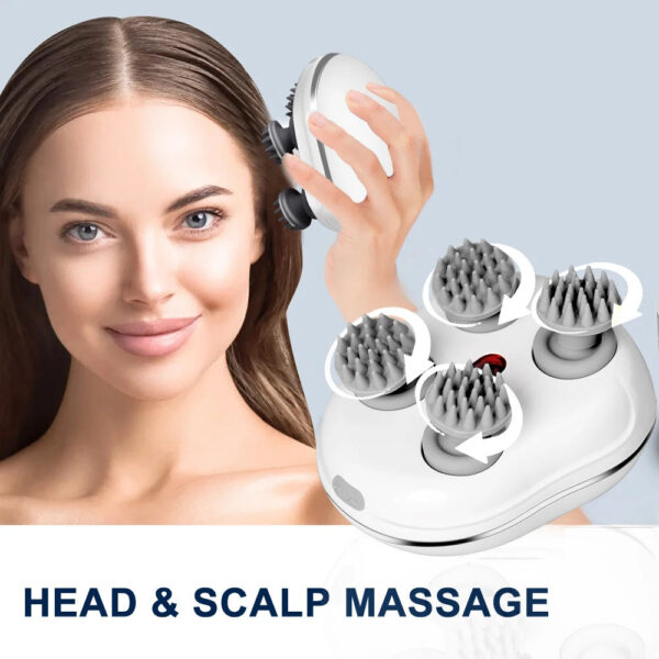 767edb462d969c5f Head Scalp Massager for Red Light Promoting Hair Growth Kneading Vibration Soft Silicone Stress Relax Body Massage Health Care