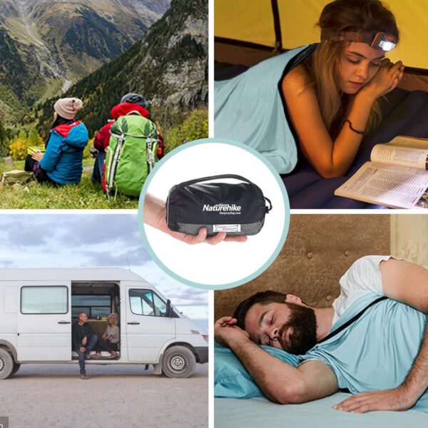 76858a340624d740 Naturehike Hüttenschlafsack Seidenschlafsack Seide Ultraleicht Schlafsack Inlet Hohe Elastizität und Reißfestigkeit 360g für Sommer, Rucksackreise, Hotels und Hütte