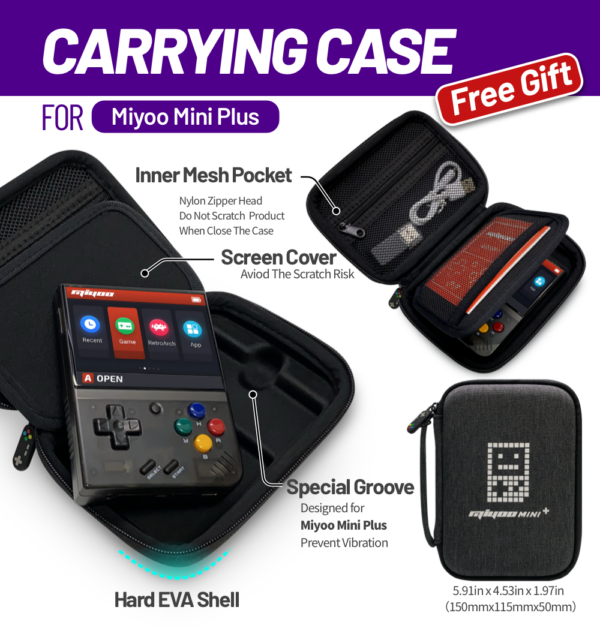 76c900e56dc48547 Miyoo Mini Plus Handheld Game Console, 3.5 Inch IPS 640x480 Screen, Support External TF Card, 3000mAh Battery