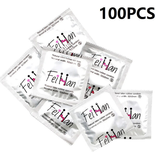 76d443f6bee00898 Smooth Natural Latex Condom Ultra Thin Condoms Sex Tools Penis Sleeve for Men Contraception Sex Product Condones 100/50/30/10Pcs