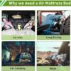 1 Set Car Air Mattress for Tesla Model Y Gray Inflatable Thickened Camping Bed Cushion Pillow Flocking Mattress