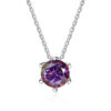 76f99ed96585d72a JoyceJelly 1CT VVS D Moissanite Necklace For Women Six Prong Simulated Diamond Pendant Sterling Sier Wedding Fine Jewelry