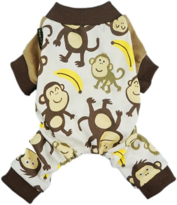 Duck Dog Pajamas, Cute Dog Clothes for Small Dogs Boy Girl, Pet Onesie Clothing, 100% Breathable Cotton, Yellow, Medium