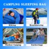 Schlafsack Outdoor,Blauer Tragbarer Schlafsack 4 Jahreszeiten 210 * 75cm, mit Kissen und Augenmaske und Ohrstöpsel, Geeignet Schlafsack Erwachsene und Kinder für Camping, Strand und Wandern