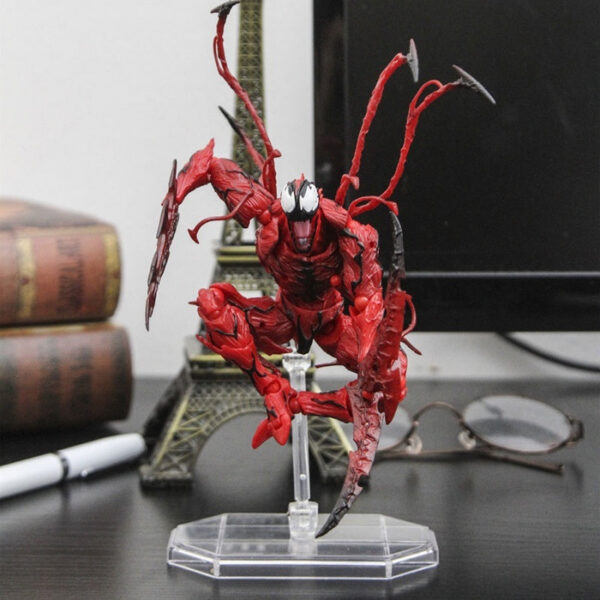 7730db0f252a2575 AMAZING YAMAHI Carnage Venom Spider Man legends Action Figure Joint Movable Change Face Statue Model kids for Toy Gift