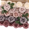 7743a075642a556d MACTING 30PCS Artificial Glitter Flowers, Black Fake Roses with Stem for Valentines Day Tree Ornaments Party Wreath Home Spring Indoor Decorations