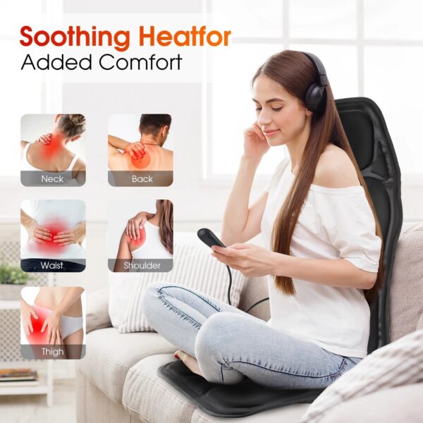 776059575fbfa205 Electric Back Massager Infrared Full-Body Massage Chair Cushion Heating Vibrator Car Home Office Lumbar Neck Mattress Chair Mat