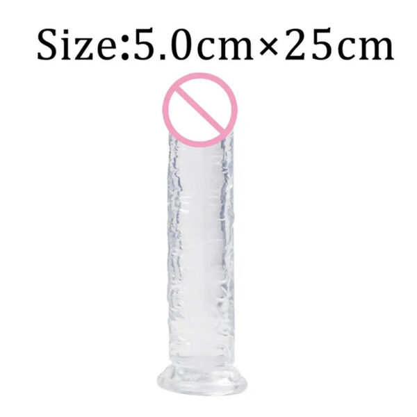 77632bf34c0dc168 7 Size Realistic Dildo Jelly Penis Suction Cup Dildo Big Dick Female Masturbator Clitoral Stimulator Lesbian Sex Toys For Women