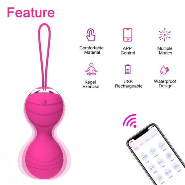 77727a73f9a77454 APP Remote Control Vagina Balls Vibrator Female Vaginal Tight Exercise Kegel Ball 10 frequency Vibrating Eggs Sex Toys For Women