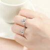 Smyoue GRA Certified 1-5CT Moissanite VVS1 Lab Diamond Solitaire Ring for Women Engagement Promise Wedding Band Jewelry