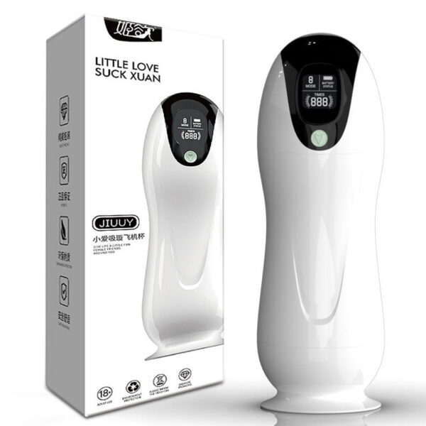 Adult Products Men's Automatic Airplane Cup Sucking Telescc Intelligent Sound Heating Simulation Channel Sex Masturbation