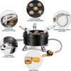77a4344a291f4afd Odoland Campingkocher Gaskocher mit Adapter und Faltbar Aluminium Gas Campingkocher für Schraubkartusche Gasbrenner Faltbar Camping Kocher für Wandern Picknick Outdoor