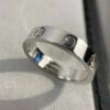 Original Engrave4 5 6mm Diamond Love Ring Gold Sier Rose 316L Stainless Steel Rings Woman Man Lover Wedding Jewelry Lady Party 6 7 8 9 10 11