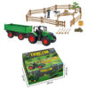 77ab101edda40b6f Farmer Harvester Set 1:24 Diecast Pull Back Sliding Tractor Vehicle Model Simulation Transport Engineering Car Children Toys