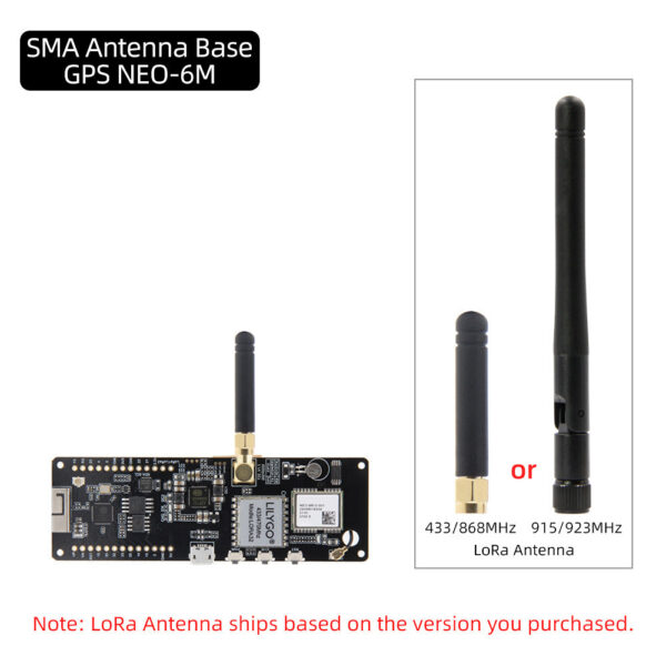 LILYGO® T-Beam V1.2 ESP32 LoRa Module LoRaWAN Long Range 433MHz 868MHz 915MHz ESP32-DOWDQ6 Development Board GPS WIFI AXP2101