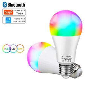 Tuya LED Bulb E27 APP Control Dimmable Light Bluetooth RGB Lamp 220V Bedroom Decoration Party Lighting Smart Life